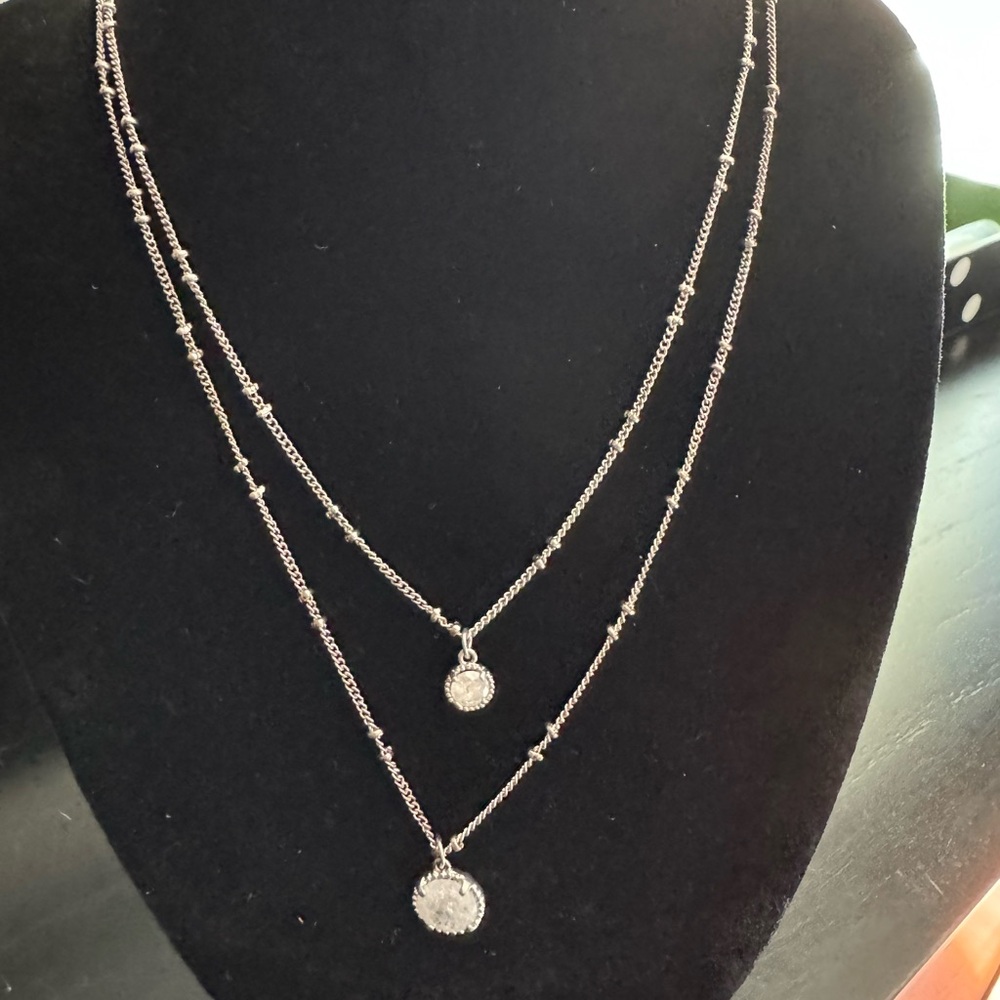 Silver Layered Necklace